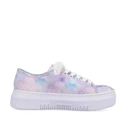 Rieker Colorful Styles-Women'S Sneaker Low Multi-Crystal White