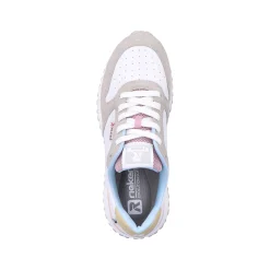 Rieker Sneakers-Women'S Sneaker Low Swan-White Stone-Grey