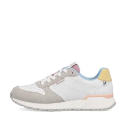 Rieker Sneakers-Women'S Sneaker Low Swan-White Stone-Grey