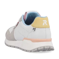 Rieker Sneakers-Women'S Sneaker Low Swan-White Stone-Grey