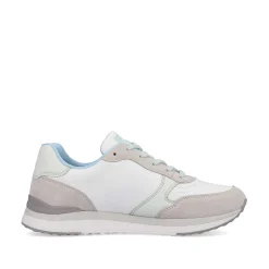 Rieker Sneakers-Women'S Sneaker Low Swan-White Clay-Beige Ice-Blue