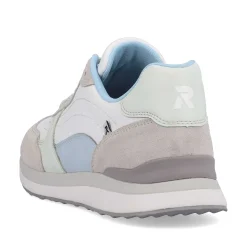 Rieker Sneakers-Women'S Sneaker Low Swan-White Clay-Beige Ice-Blue