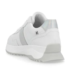 Rieker Sneakers-Women'S Sneaker Low Pearl-White Silver-Metallic