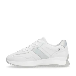 Rieker Sneakers-Women'S Sneaker Low Pearl-White Silver-Metallic