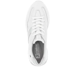 Rieker Sneakers-Women'S Sneaker Low Pearl-White Silver-Metallic