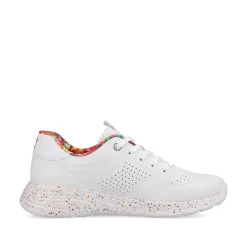 Rieker Sneakers-Women'S Sneaker Low Swan-White Rainbow