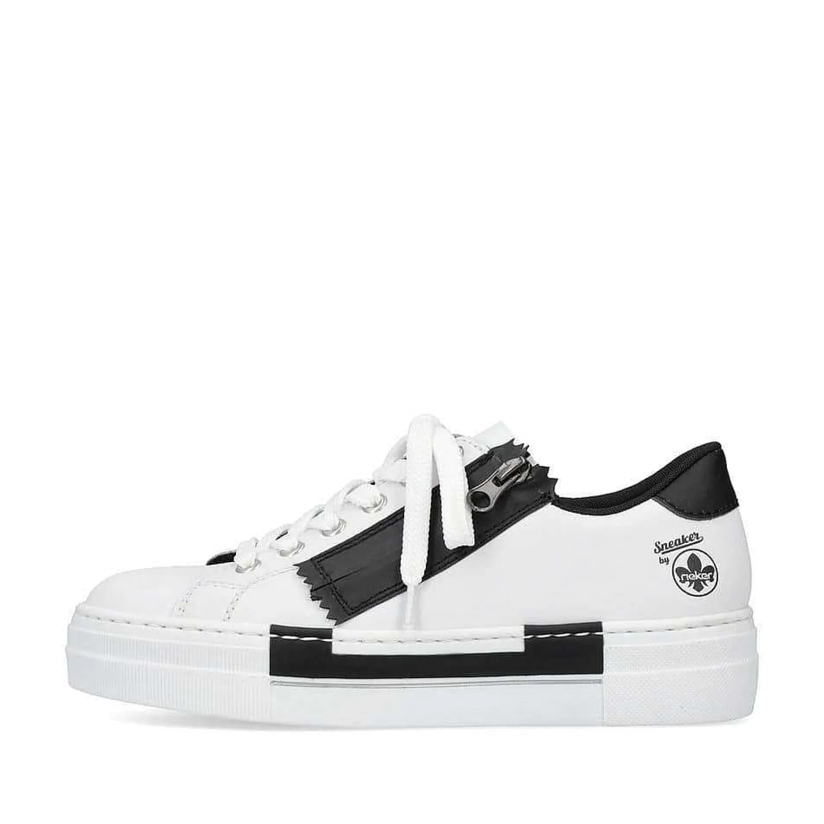 Rieker Sneakers-Women'S Sneaker Low Lily White-Night Black