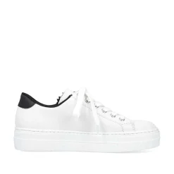Rieker Sneakers-Women'S Sneaker Low Lily White-Night Black