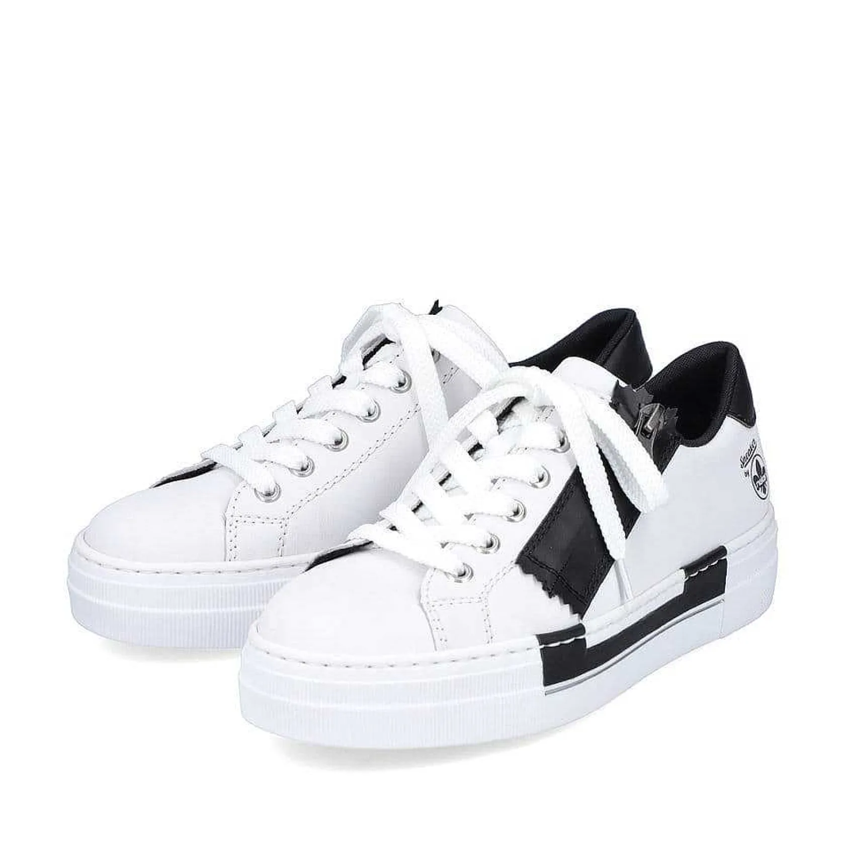 Rieker Sneakers-Women'S Sneaker Low Lily White-Night Black