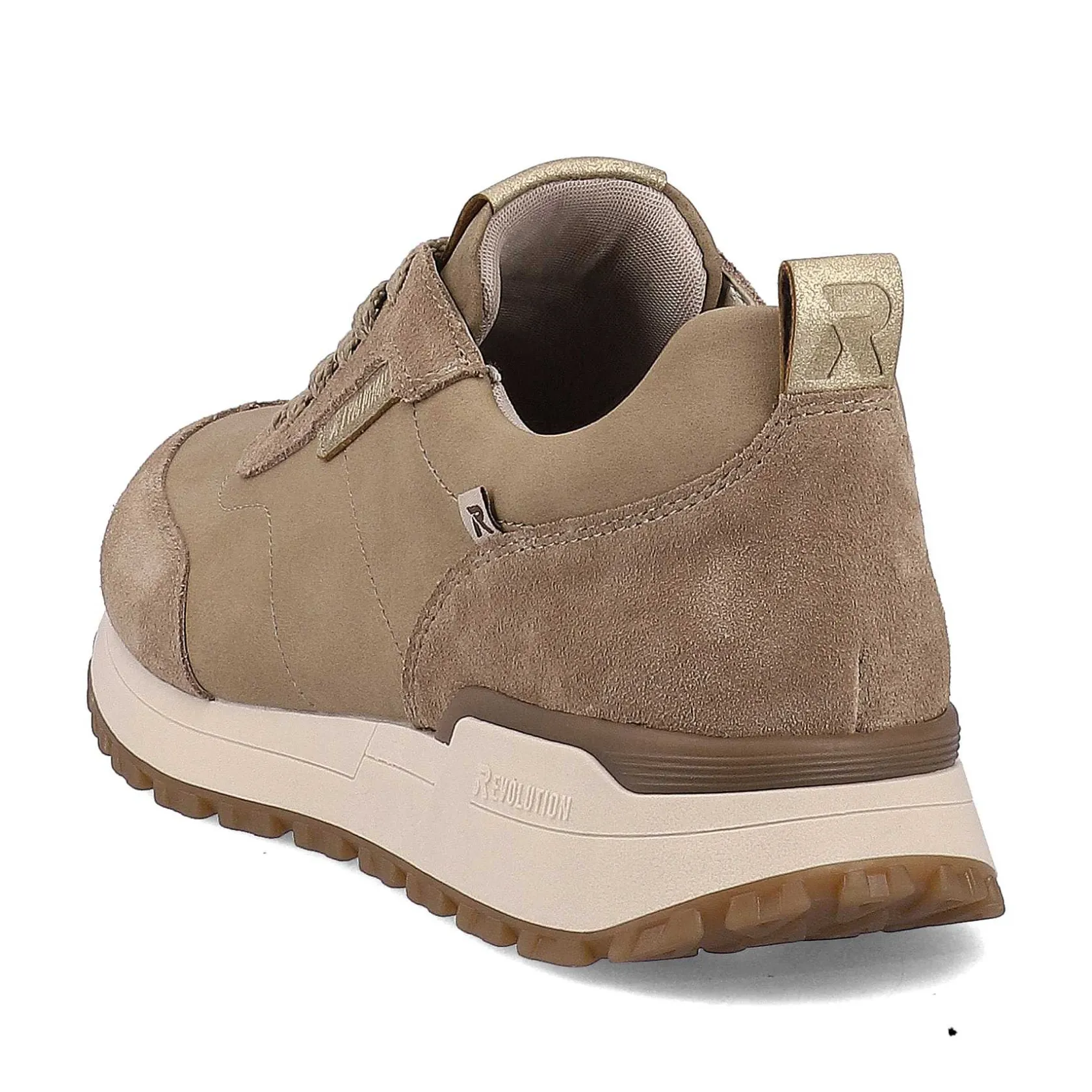 Rieker Sneakers-Women'S Sneaker Low Mocha Cream-Beige