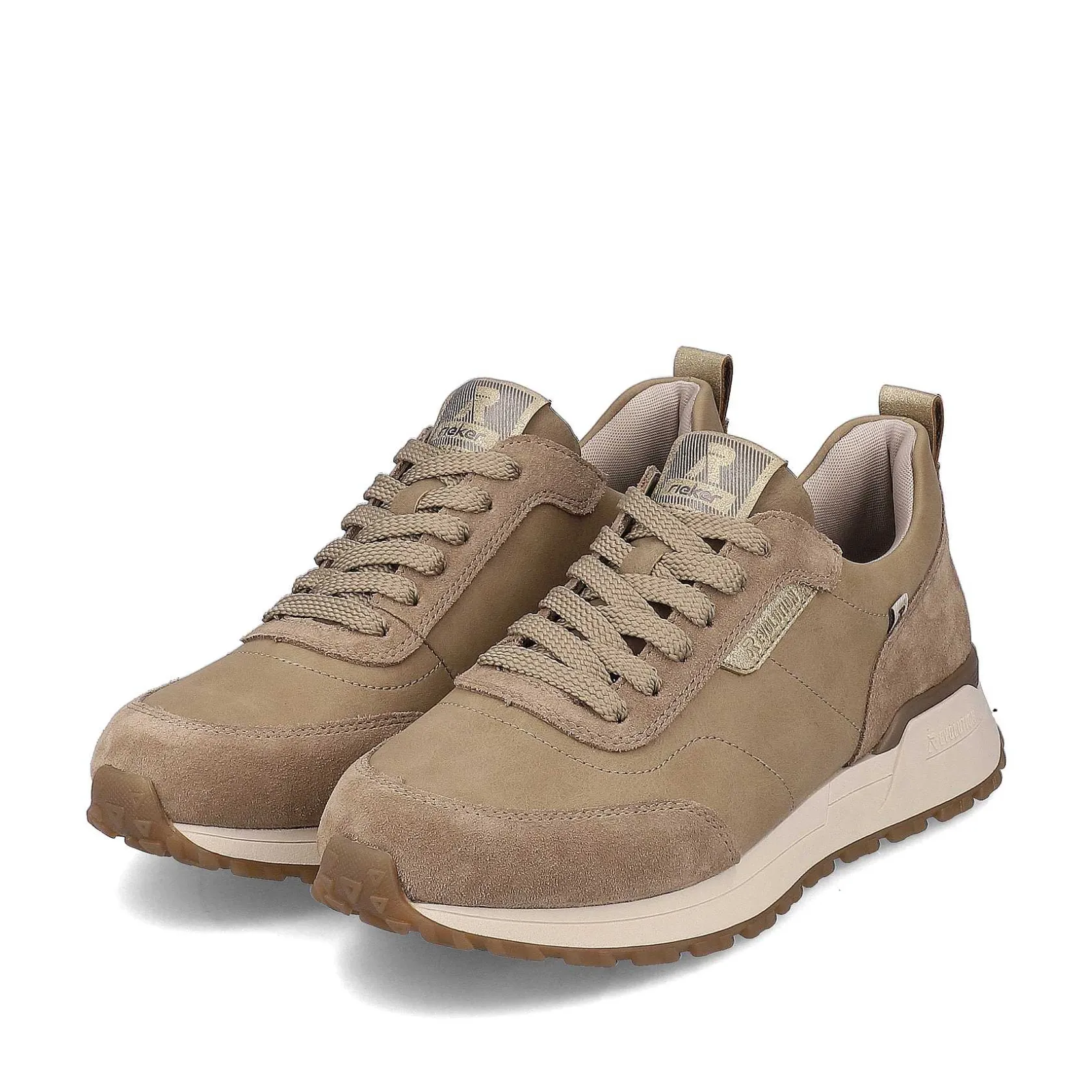 Rieker Sneakers-Women'S Sneaker Low Mocha Cream-Beige