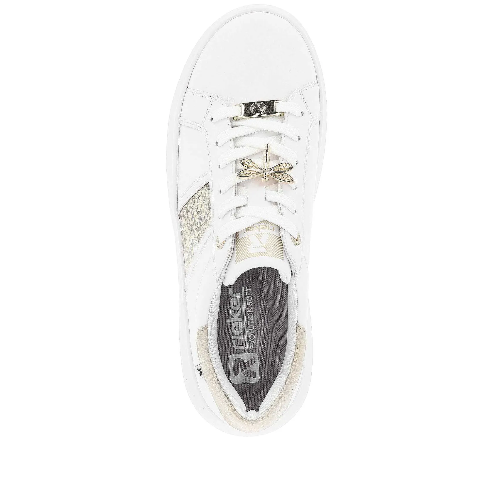 Rieker Sneakers-Women'S Sneaker Low Swan-White Gold