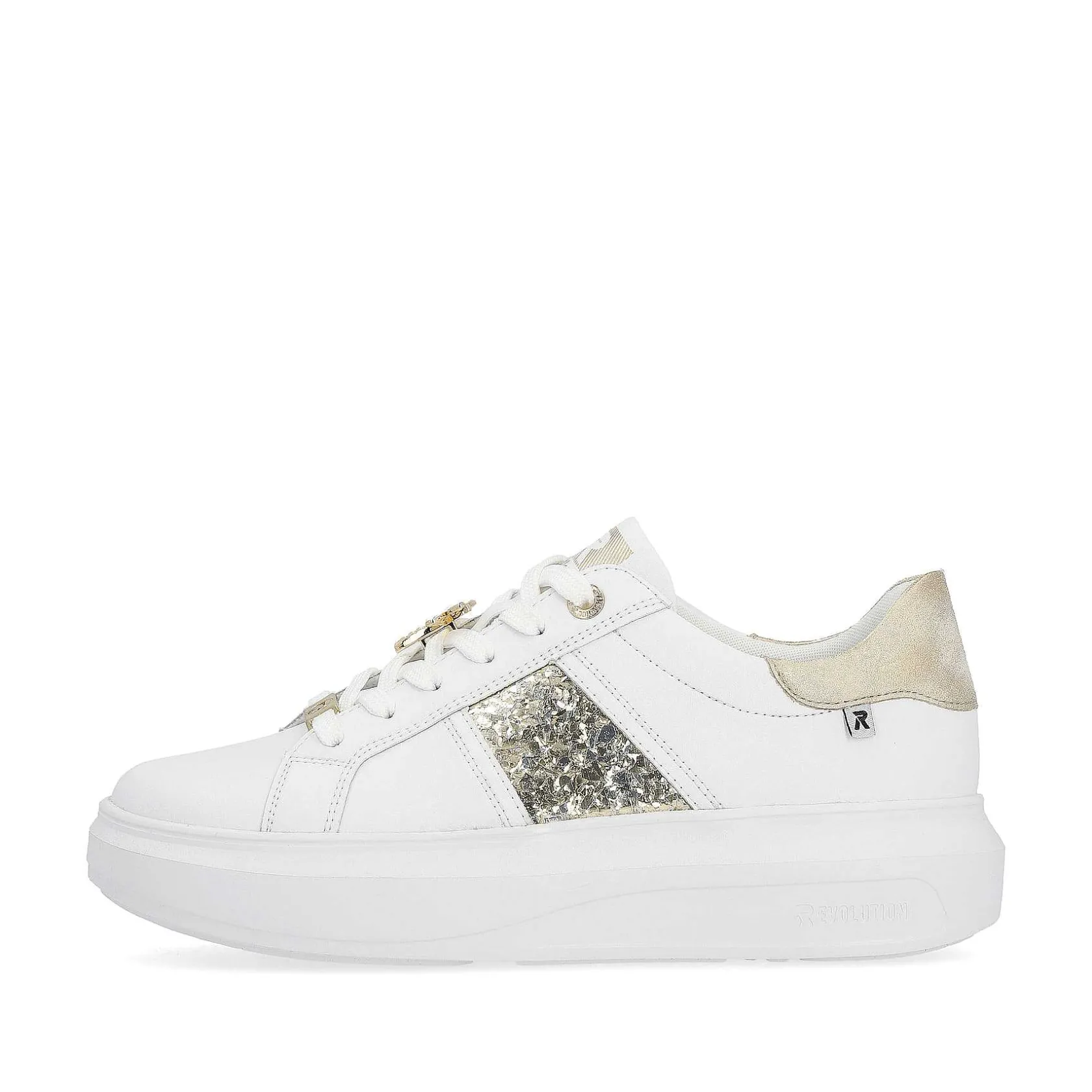 Rieker Sneakers-Women'S Sneaker Low Swan-White Gold