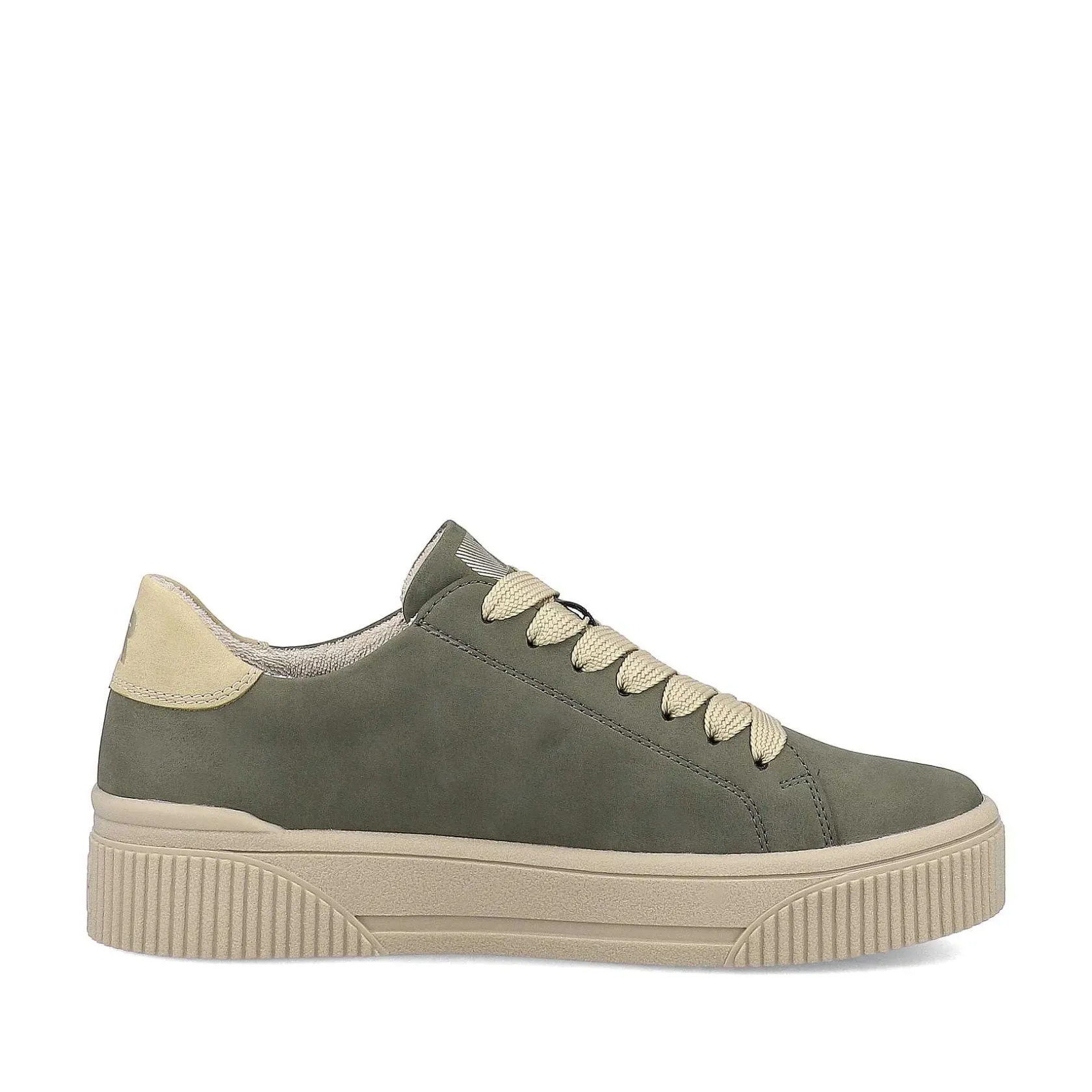Rieker Sneakers-Women'S Sneaker Low Khaki-Green Cream-Beige