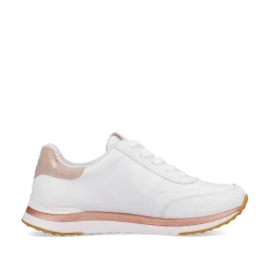 Rieker Sneakers-Women'S Sneaker Low Swan-White Rose