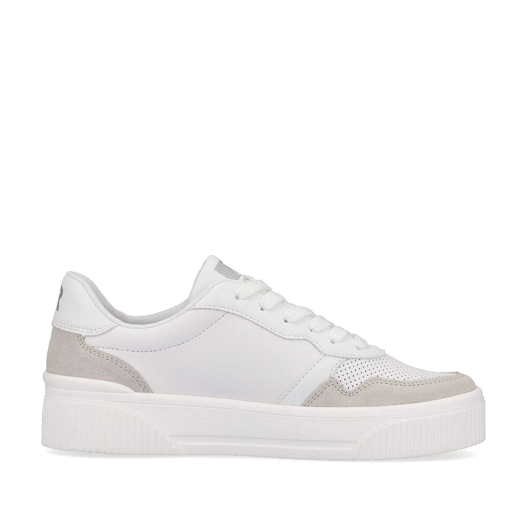 Rieker Sneakers-Women'S Sneaker Low Swan-White Stone-Grey