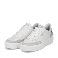 Rieker Sneakers-Women'S Sneaker Low Swan-White Stone-Grey
