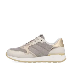 Rieker Sneakers-Women'S Sneaker Low Clay-Beige Rock-Grey
