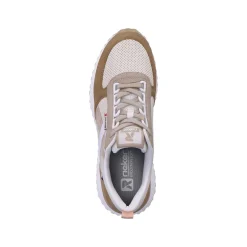 Rieker Sneakers-Women'S Sneaker Low Clay-Beige Cinnamon White