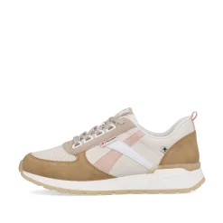 Rieker Sneakers-Women'S Sneaker Low Clay-Beige Cinnamon White