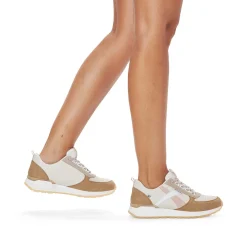 Rieker Sneakers-Women'S Sneaker Low Clay-Beige Cinnamon White