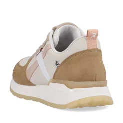 Rieker Sneakers-Women'S Sneaker Low Clay-Beige Cinnamon White