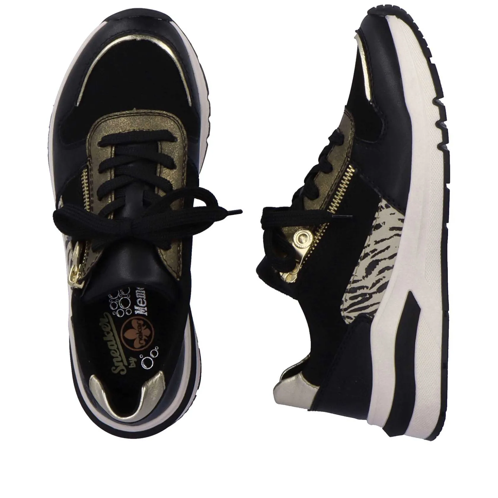 Rieker Sneakers-Women'S Sneaker Low Urban Black-Cream White