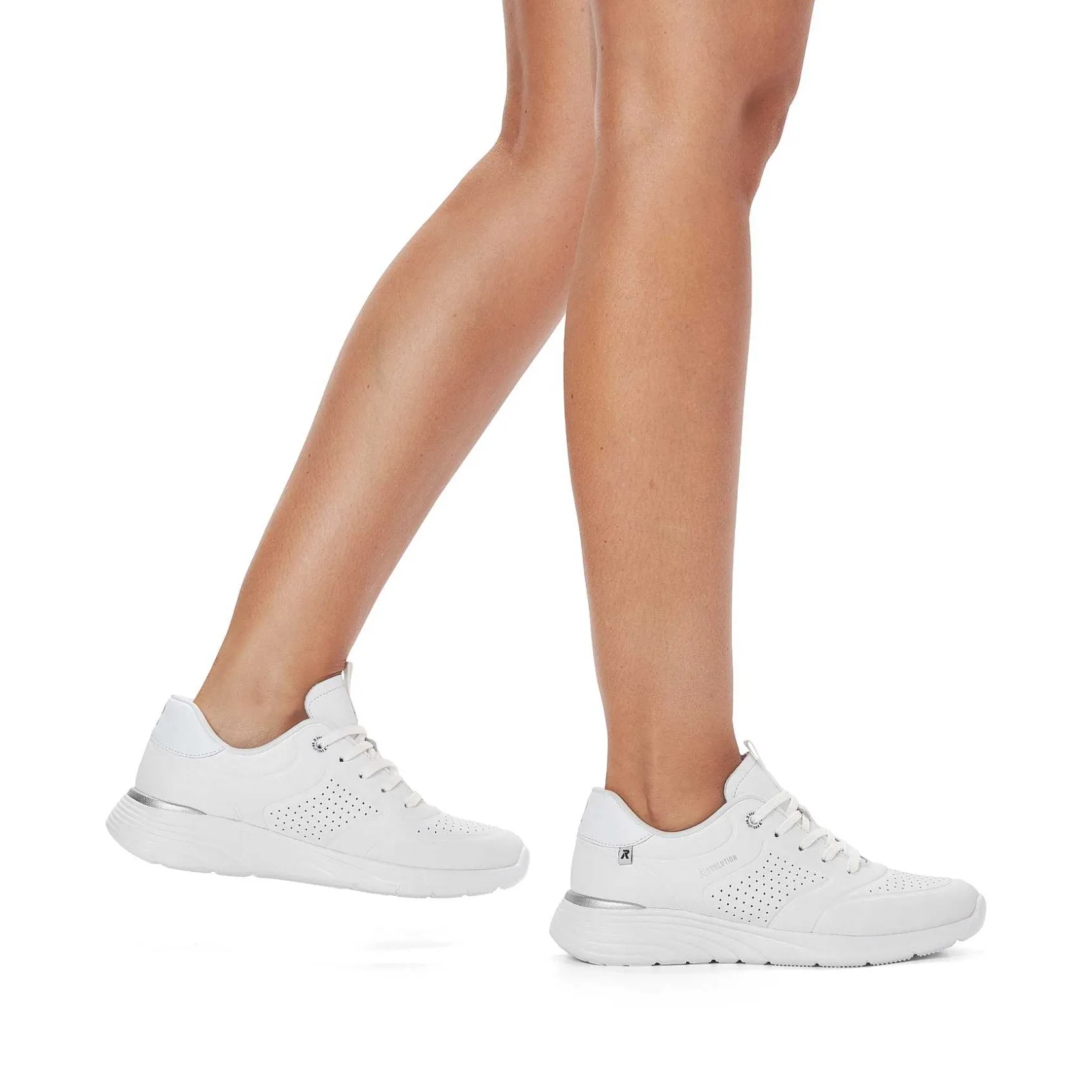 Rieker Sneakers-Women'S Sneaker Low Crystal White
