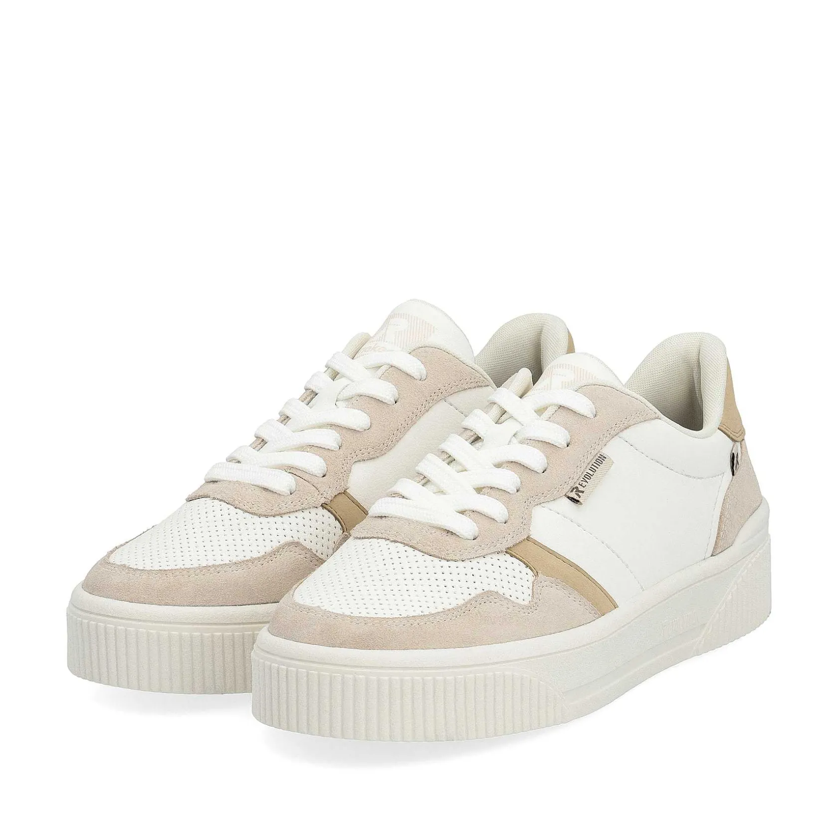 Rieker Sneakers-Women'S Sneaker Low Crystal-White Sand-Beige