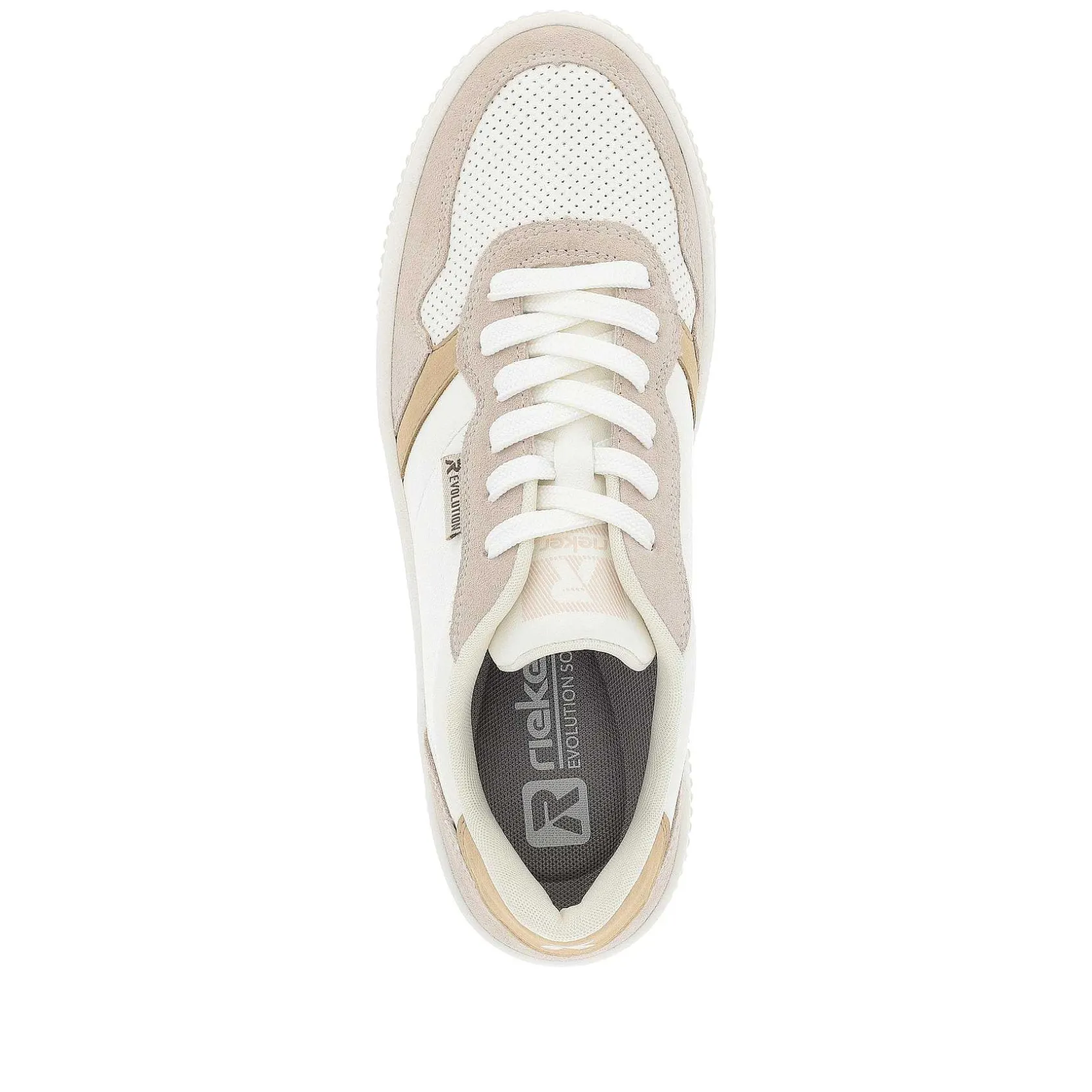 Rieker Sneakers-Women'S Sneaker Low Crystal-White Sand-Beige