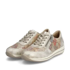Rieker Sneakers-Women'S Sneaker Low Beige Multi-Metallic