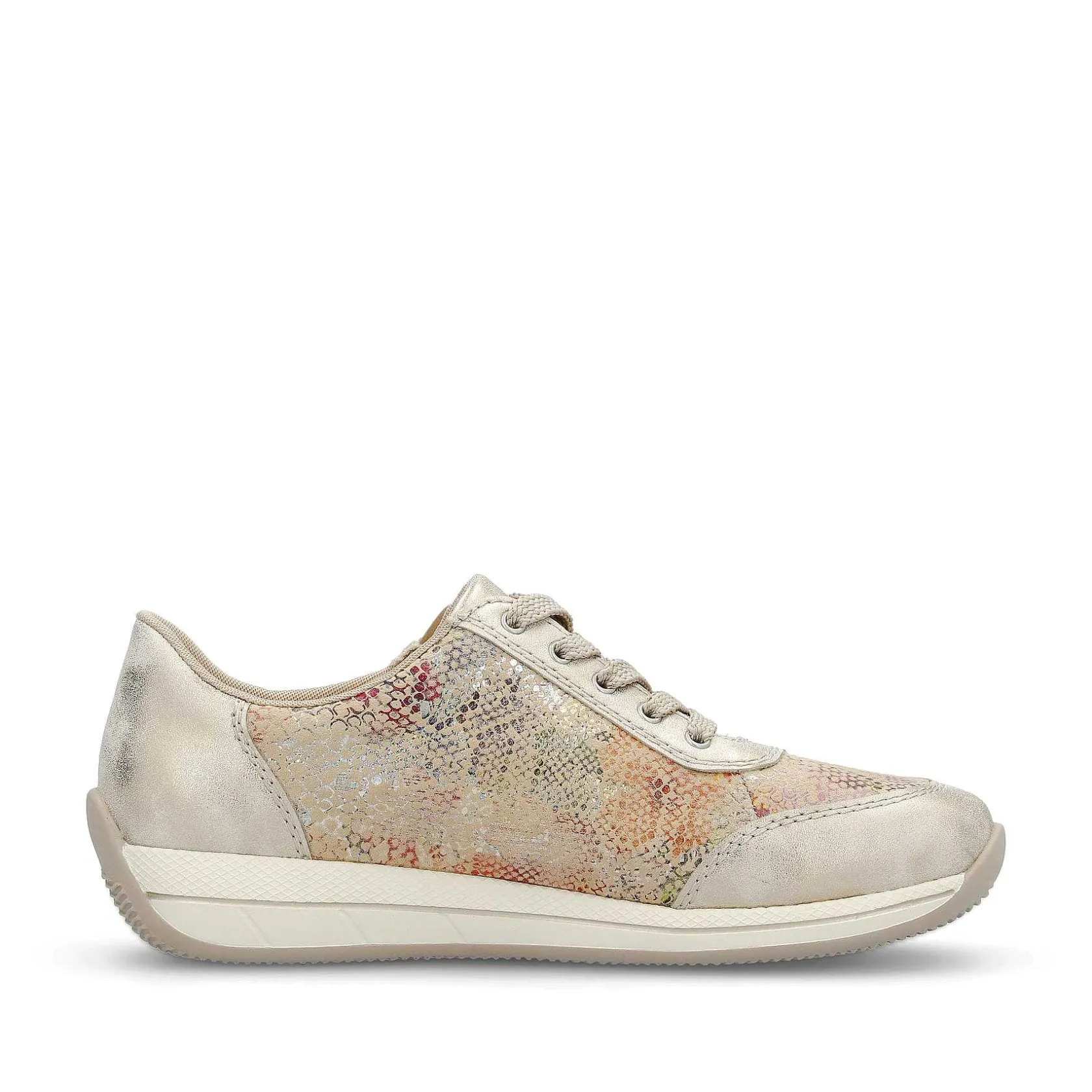 Rieker Sneakers-Women'S Sneaker Low Beige Multi-Metallic