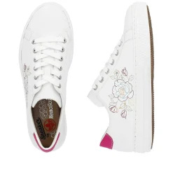 Rieker Summer Shoes-Women'S Sneaker Low Crystal White