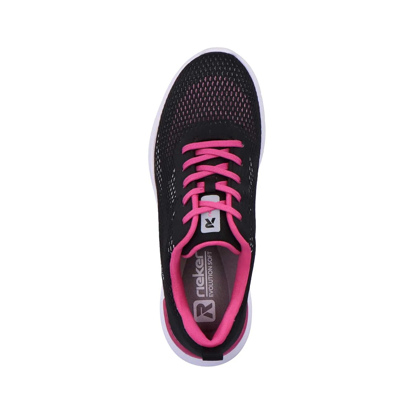 Rieker Sneakers-Women'S Sneaker Low Urban Black Flamingo Pink