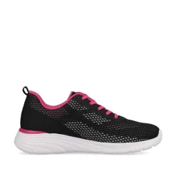 Rieker Sneakers-Women'S Sneaker Low Urban Black Flamingo Pink