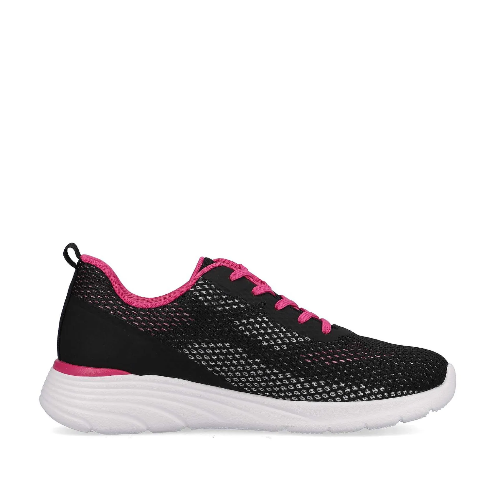 Rieker Sneakers-Women'S Sneaker Low Urban Black Flamingo Pink