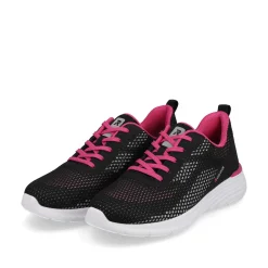 Rieker Sneakers-Women'S Sneaker Low Urban Black Flamingo Pink