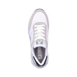 Rieker Sneakers-Women'S Sneaker Low Swan-White Arctic-Grey Zebra