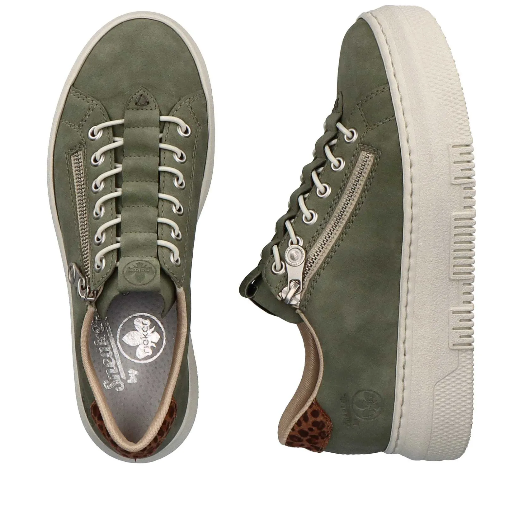 Rieker Sneakers-Women'S Sneaker Low Olive Green