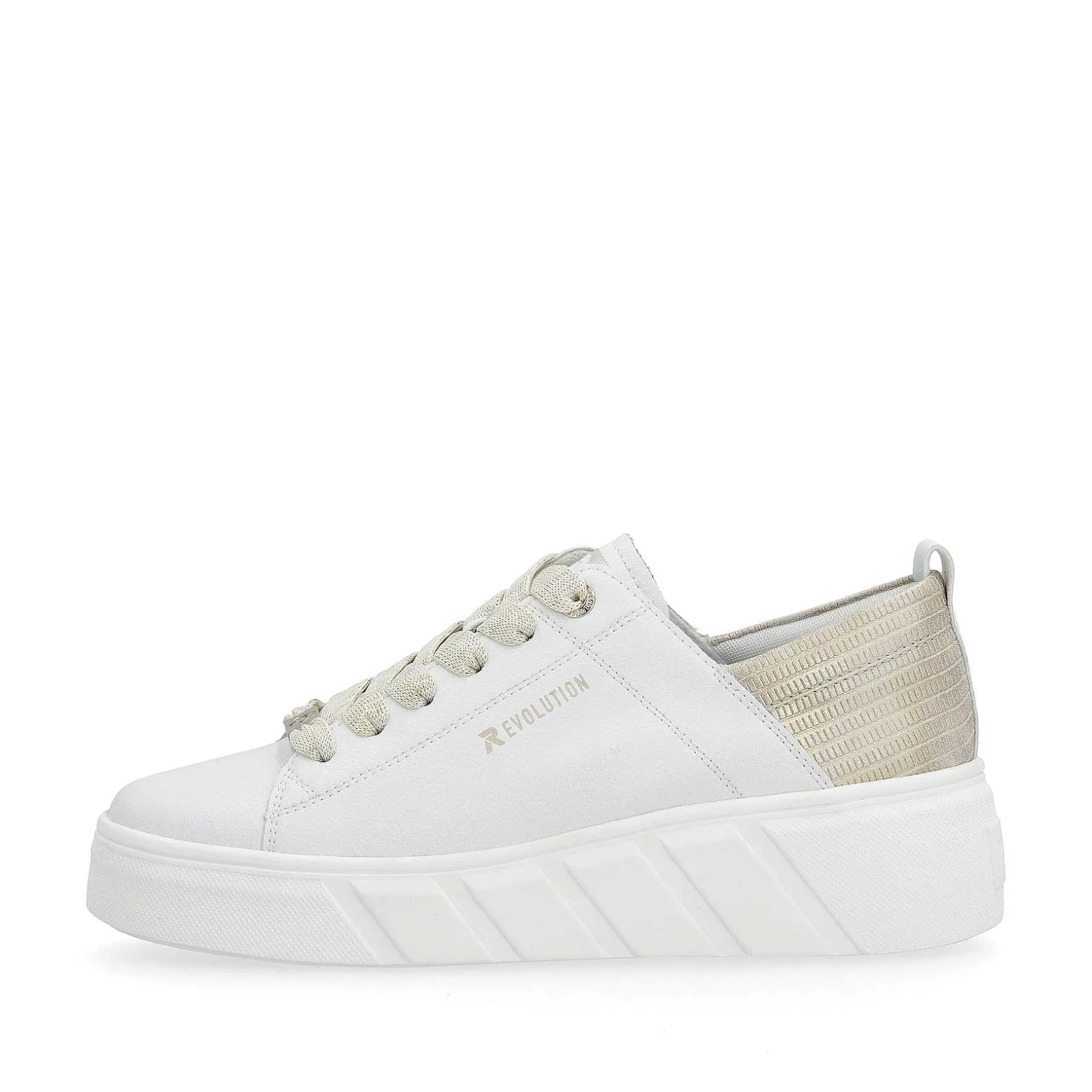 Rieker Sneakers-Women'S Sneaker Low Diamond-White Champagne
