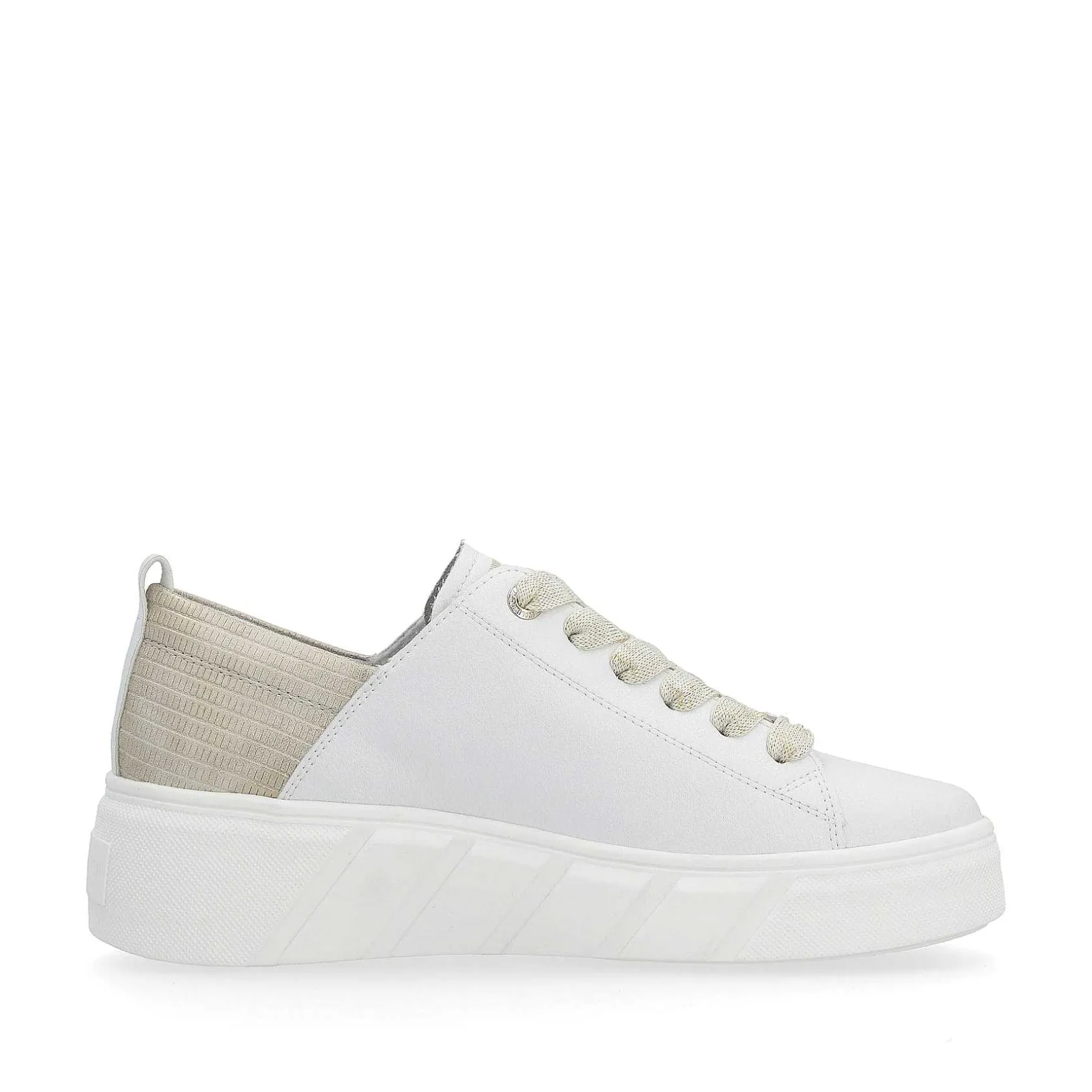 Rieker Sneakers-Women'S Sneaker Low Diamond-White Champagne