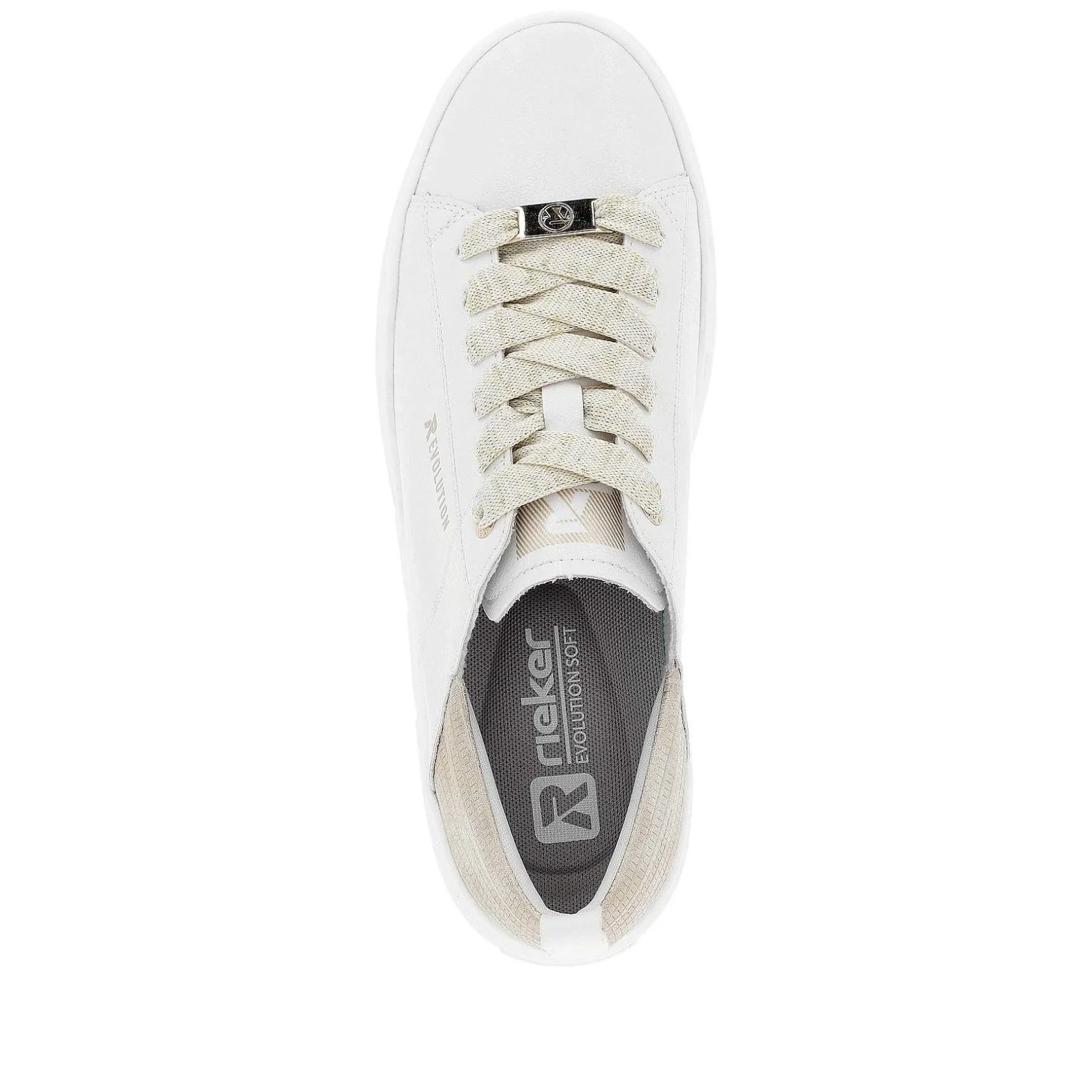 Rieker Sneakers-Women'S Sneaker Low Diamond-White Champagne