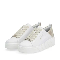 Rieker Sneakers-Women'S Sneaker Low Diamond-White Champagne
