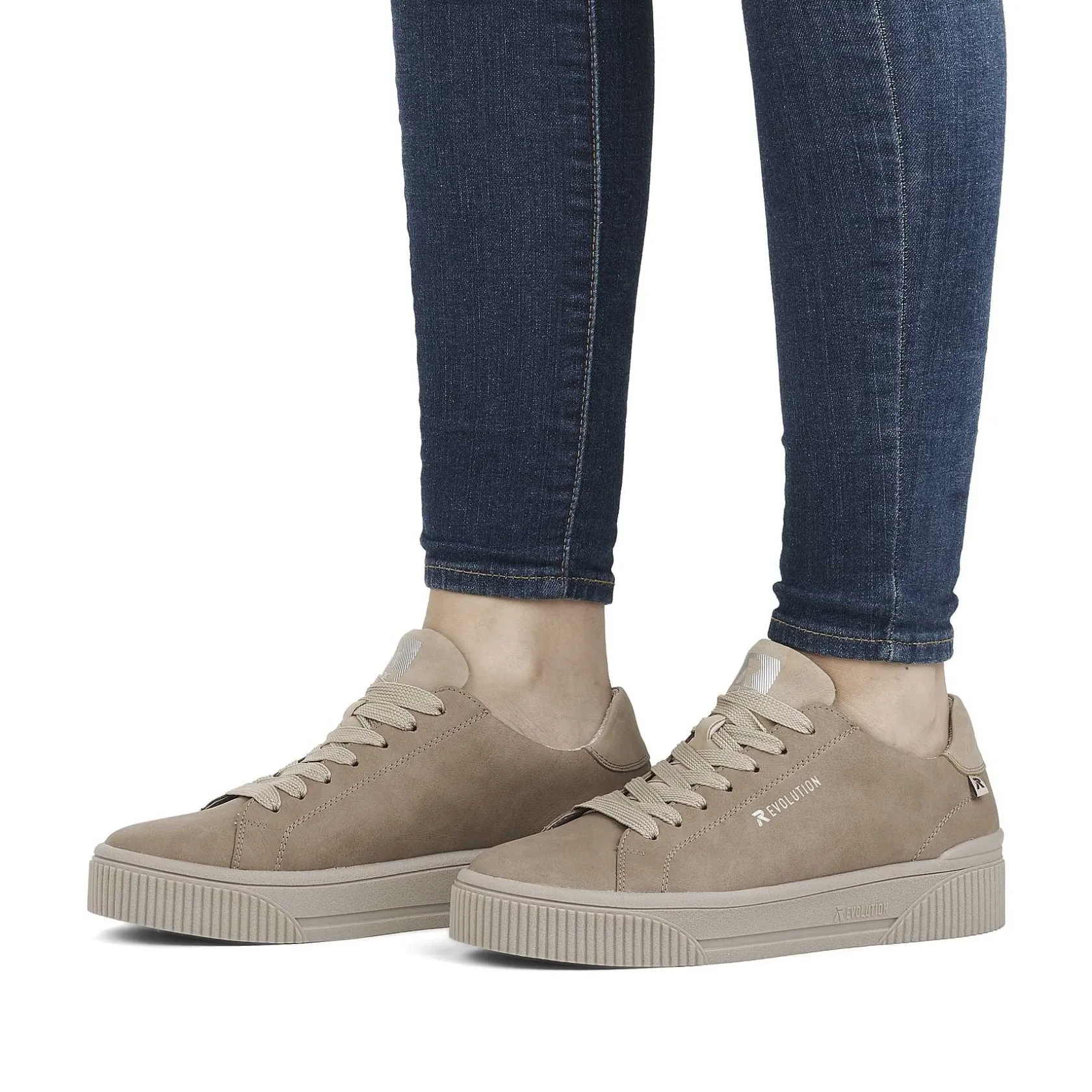 Rieker Sneakers-Women'S Sneaker Low Beige Brown
