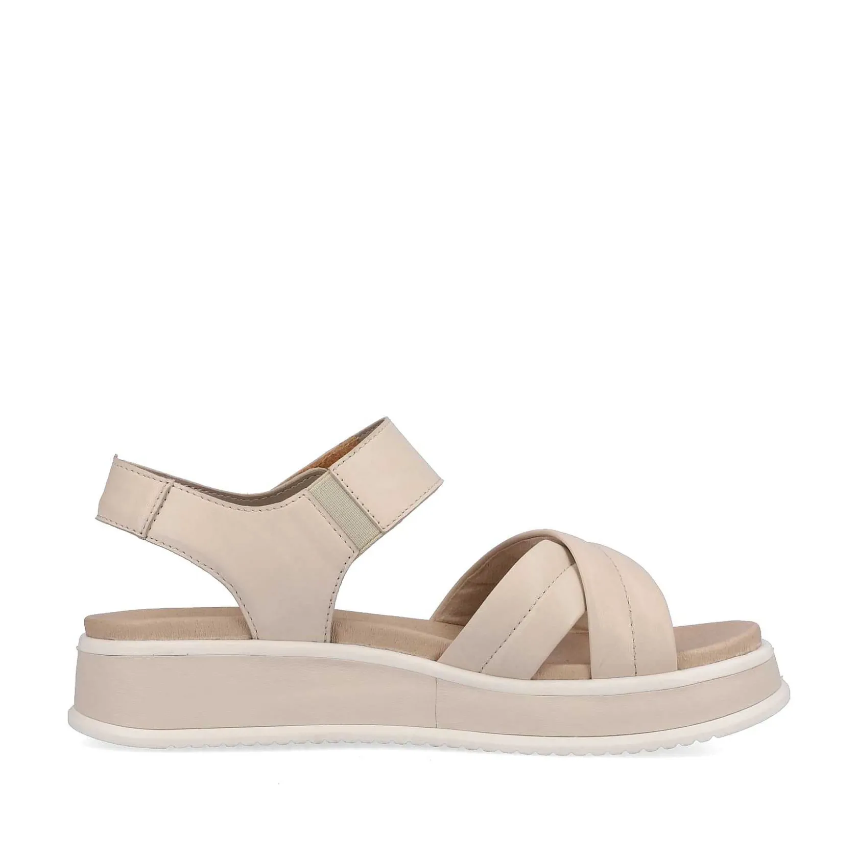 Rieker Sandals & Sandals-Women'S Strappy Sandals Cream Beige