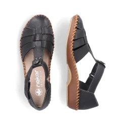 Rieker Sandals & Sandals-Women'S Strappy Sandals Midnight Black