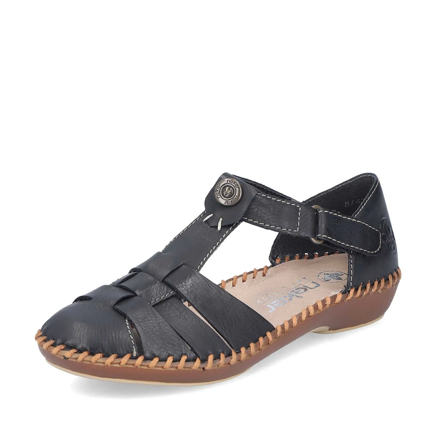 Rieker Sandals & Sandals-Women'S Strappy Sandals Midnight Black