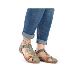 Rieker Sandals & Sandals-Women'S Strappy Sandals Mint Green-Beige