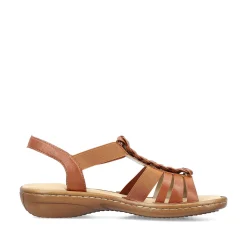 Rieker Sandals & Sandals-Women'S Strappy Sandals Caramel Brown