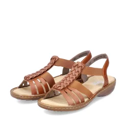 Rieker Sandals & Sandals-Women'S Strappy Sandals Caramel Brown